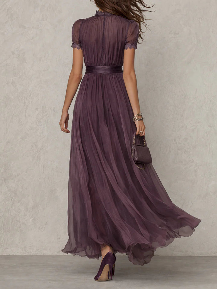 Ashley | Robe Maxi en Chiffon Vintage Élégante