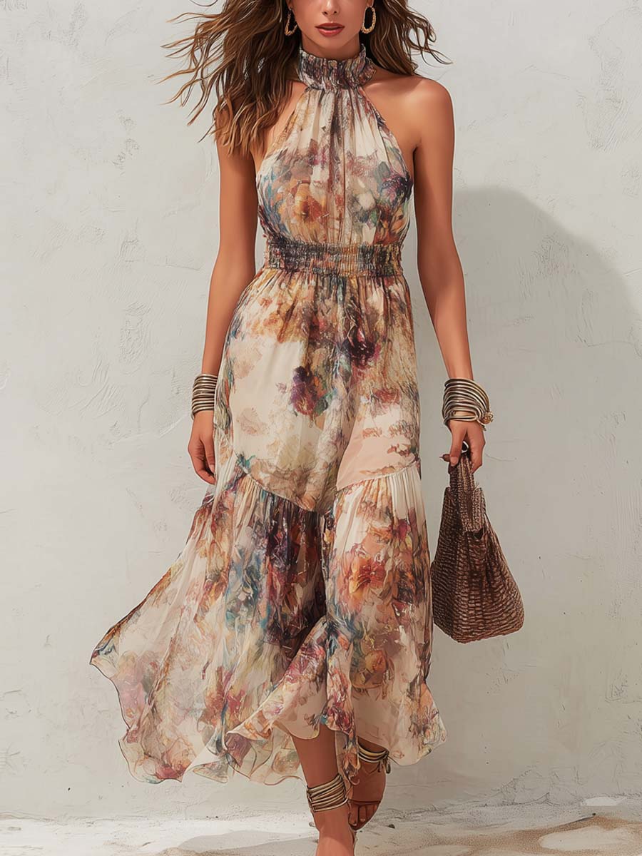 Chloé | Robe Midi Fleurie Vintage