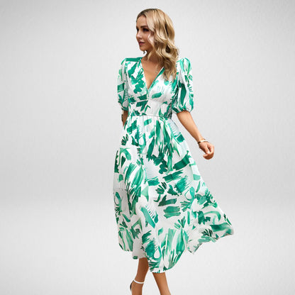 Irmelin | Robe élégante à imprimé géométrique