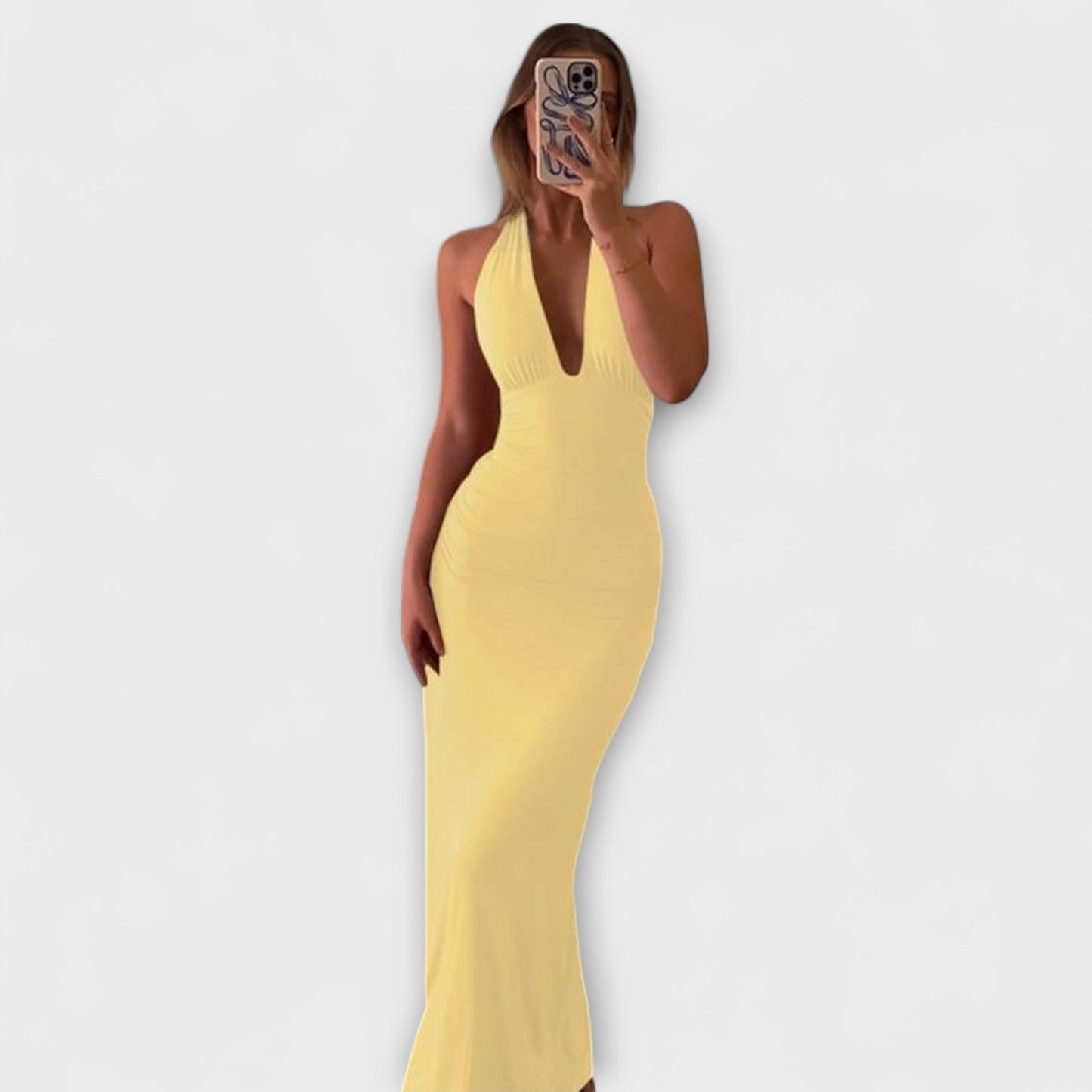 Robe de Soirée Halter Sans Dos Raffinée