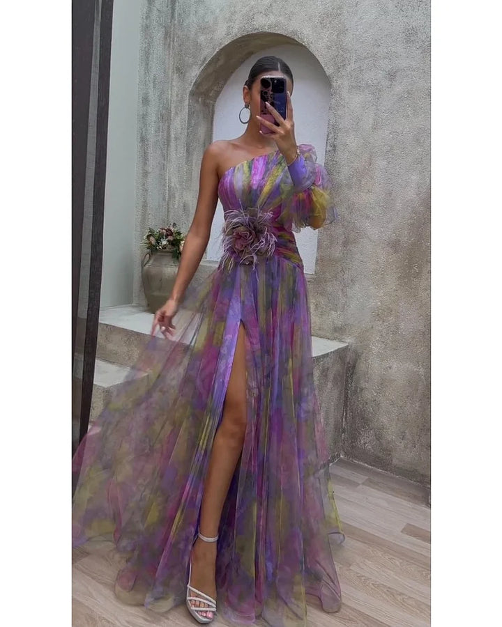 Cecelia - Robe Maxi à Une Manche