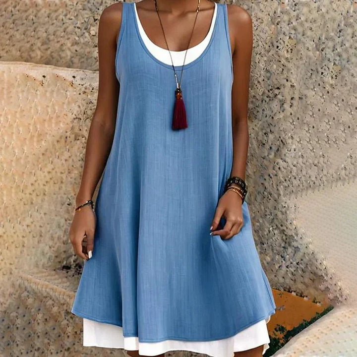 Cove | Robe Midi Sans Manches Ensoleillée