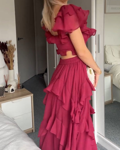 Quinlan - Robe Élégante Taille Haute avec Dentelle