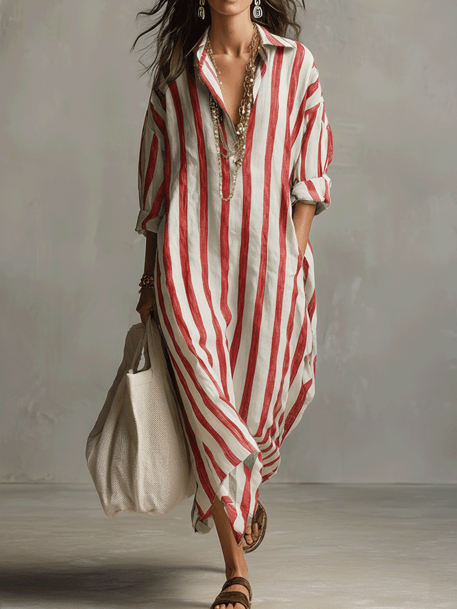 Arden | Robe Maxi Bohème Rayée