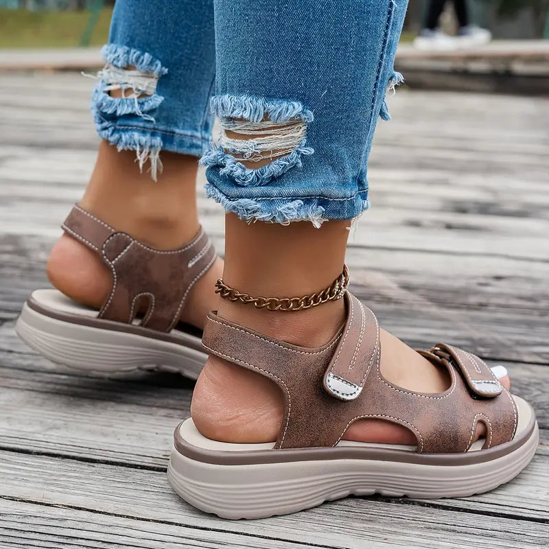 Alia™ | Sandales à talon compensé confortables avec bride de cheville