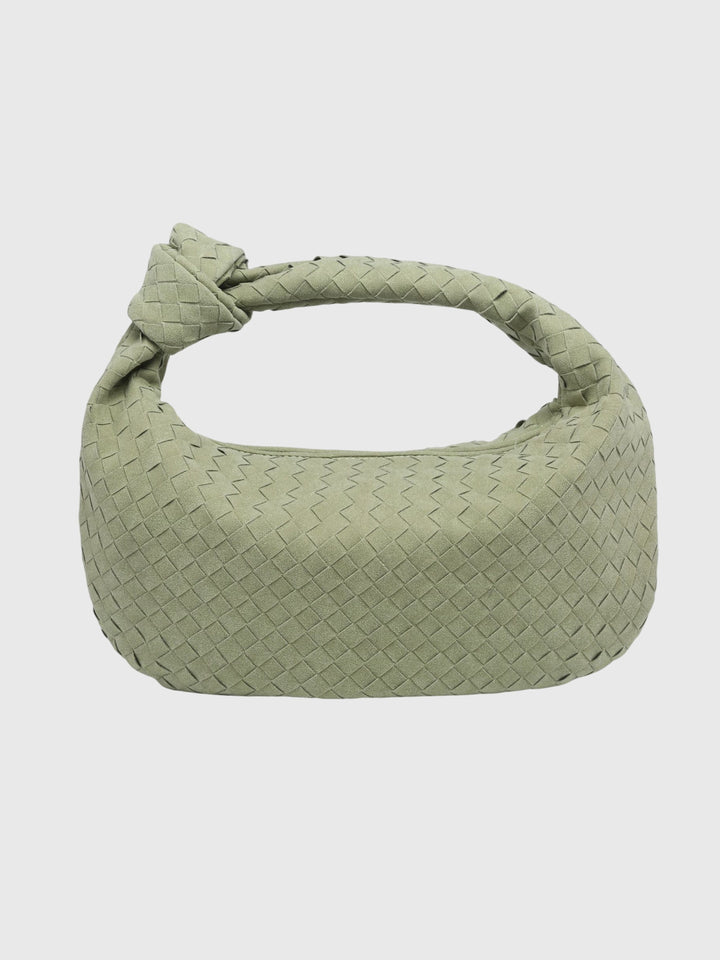 Celeste | Sac Medium Suédé Tressé avec Nœud