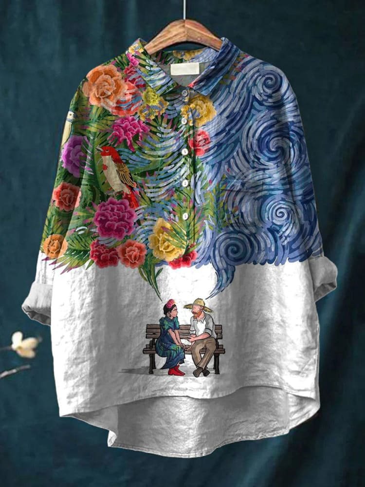 Aveline | Blouse décontractée artistique de jardin pour femmes