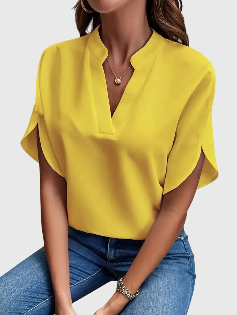 Beatrix™ | Chemise V-Cou Douce et Élégante