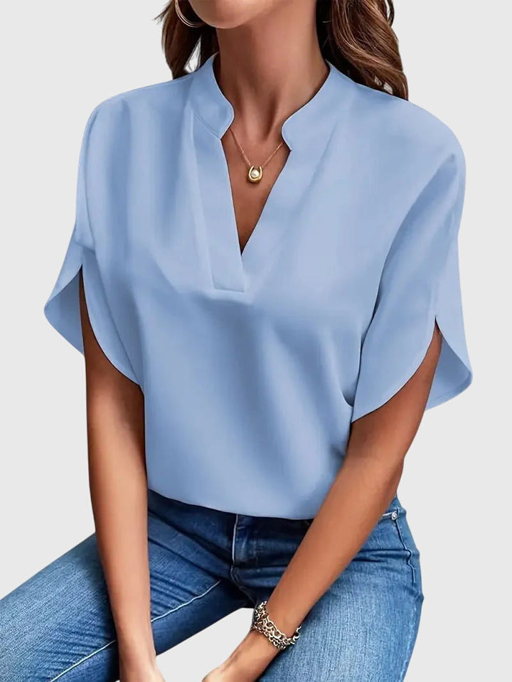 Beatrix™ | Chemise V-Cou Douce et Élégante
