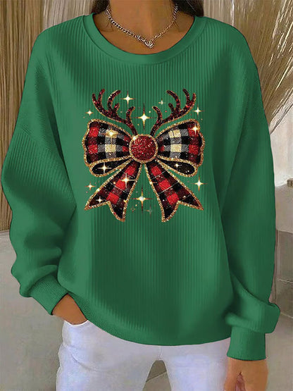 Elin - Pull de Noël avec motif nœud