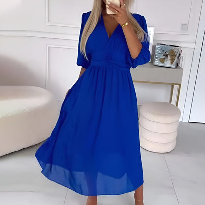 Abigail - Robe fluide en georgette aspect soie