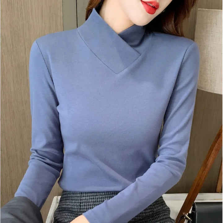 Avery | T-shirt Élégant Col Montant
