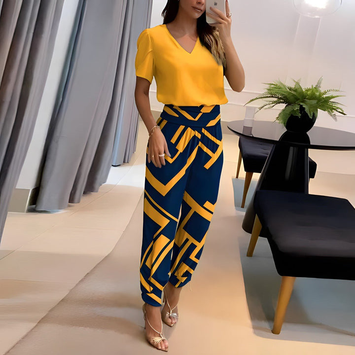 Charlotte | Ensemble Blouse et Pantalon à la Mode