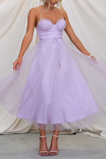 Robe Longue Élégante avec Bustier - Robe de Cérémonie Fluide