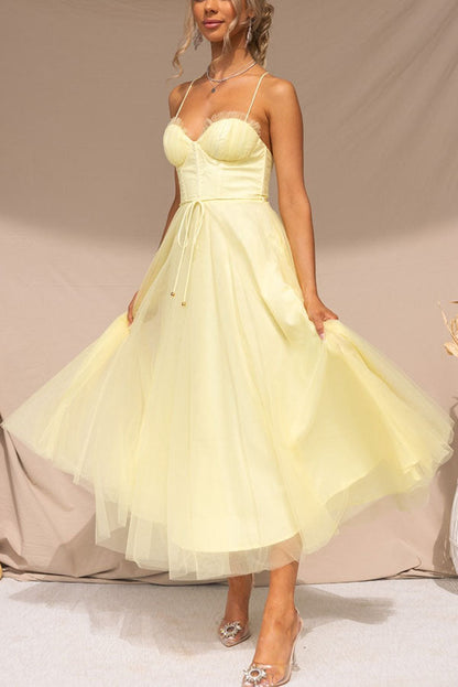 Robe Longue Élégante avec Bustier - Robe de Cérémonie Fluide