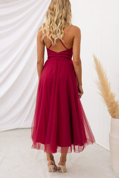 Robe Longue Élégante avec Bustier - Robe de Cérémonie Fluide