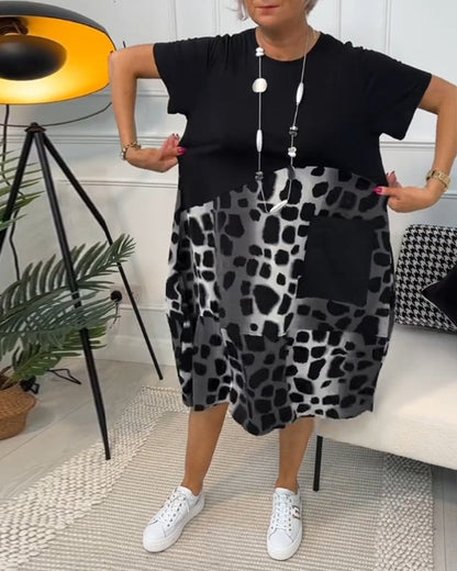 Olivia | Robe Casual Imprimée avec Poches