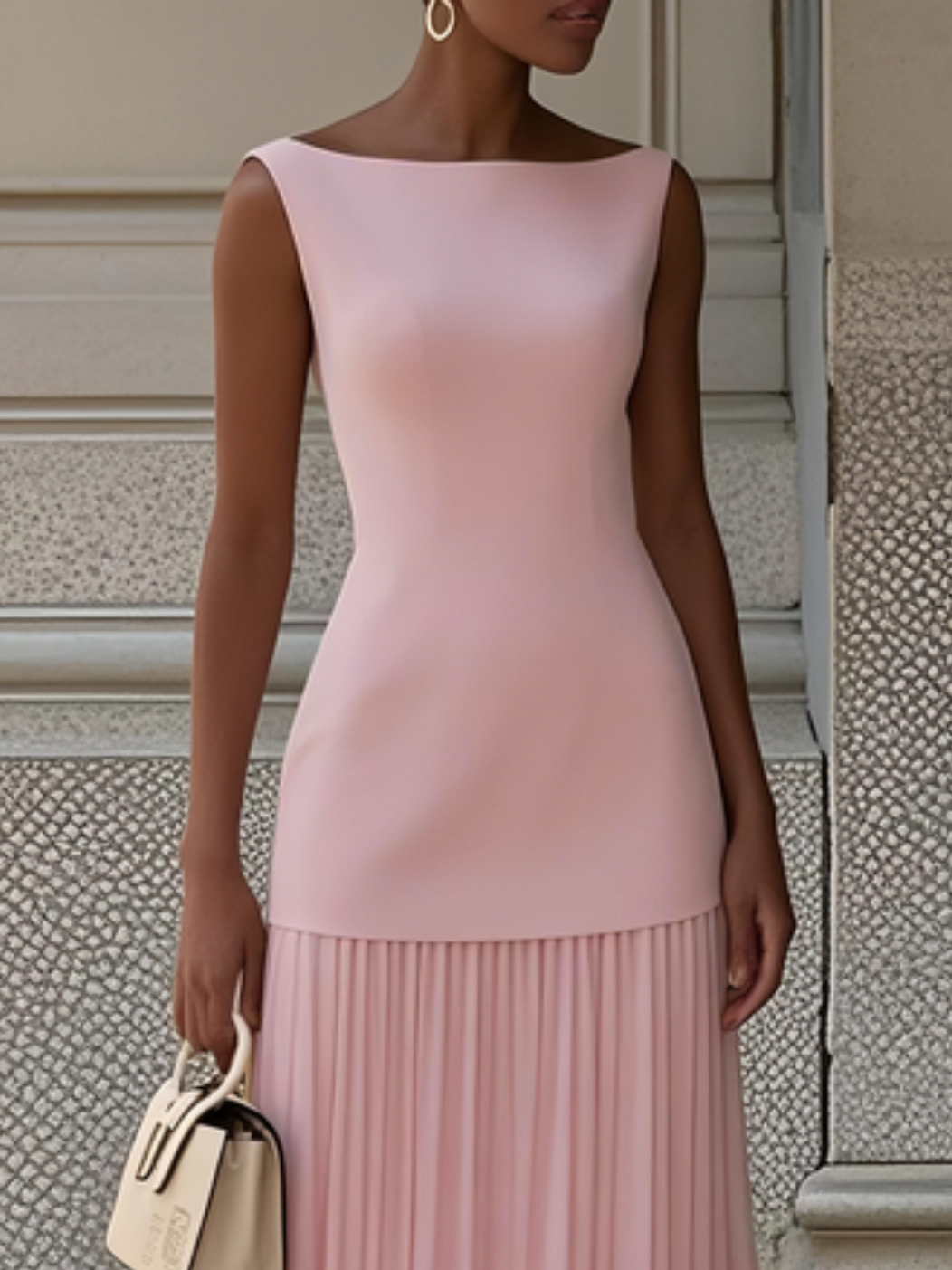 Micaela | Robe longue plissée de design