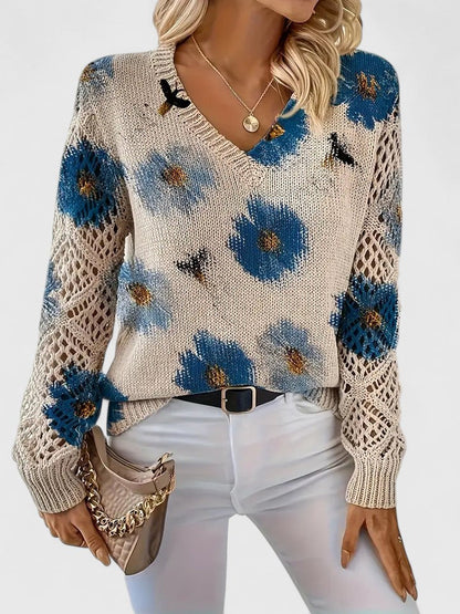 Aurélie | Pull élégant avec motif floral