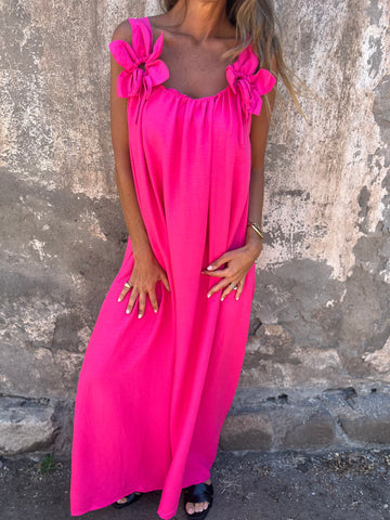 Robe Fleurie Décolletée en U - Élégance Intemporelle