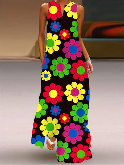 Grace - Robe à fleurs avec décolleté en V