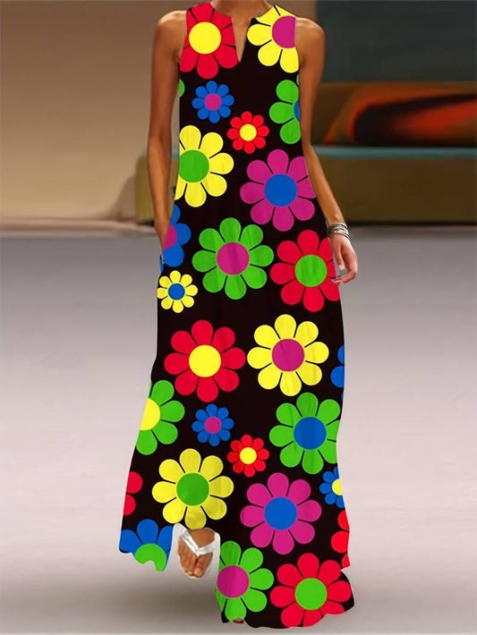 Grace - Robe à fleurs avec décolleté en V