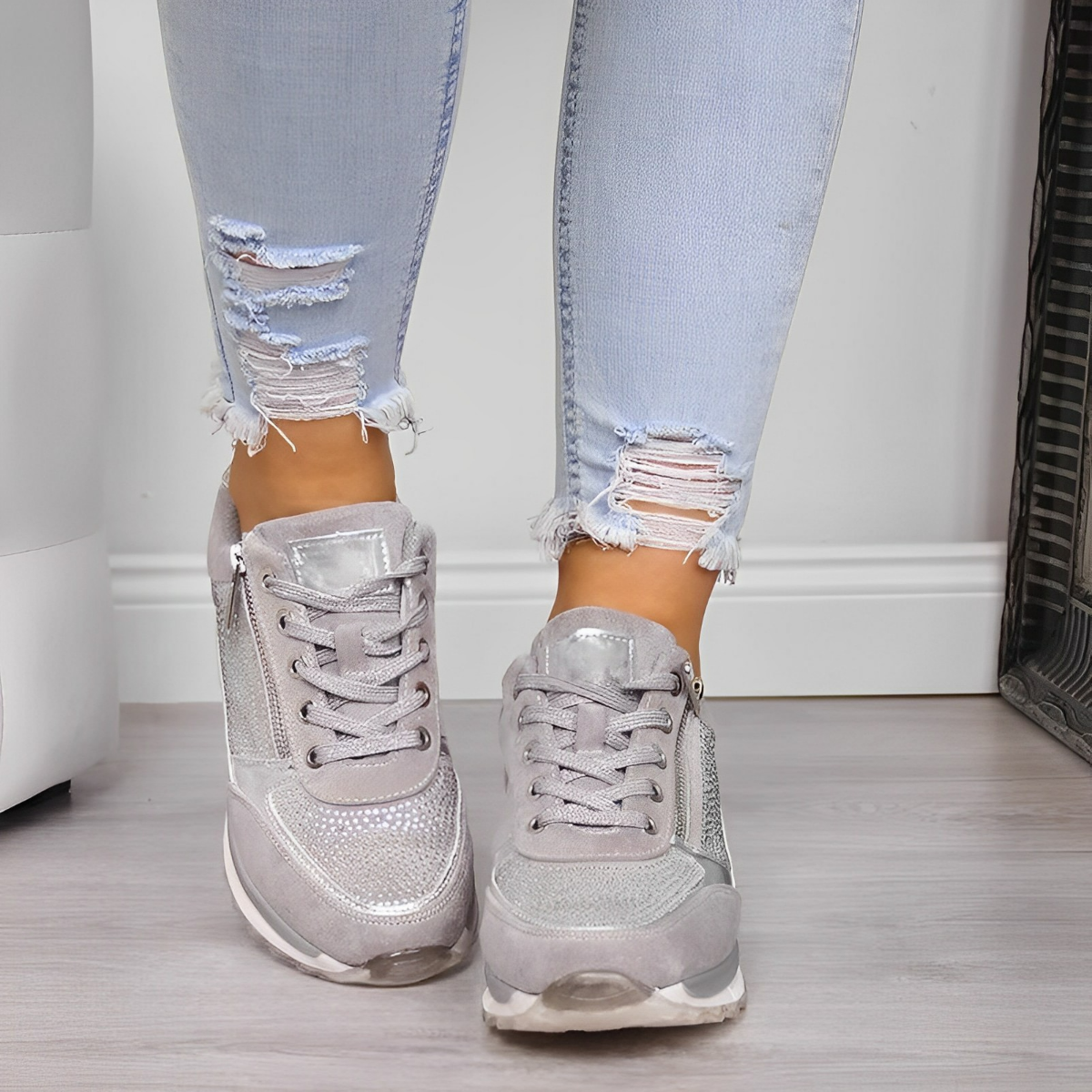 Pro Chaussures - Baskets avec Fermeture Éclair