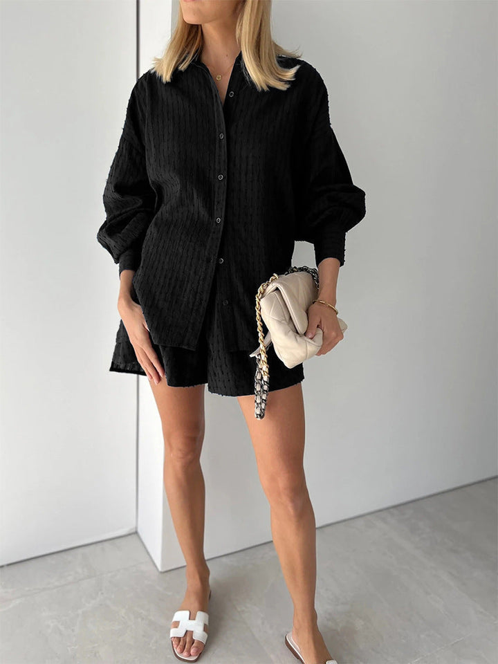Elizabeth - Ensemble Chemise et Shorts Aérés