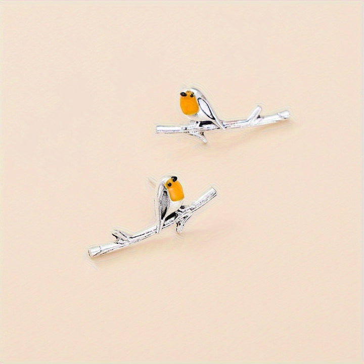 Boucles d'oreilles en forme d'oiseau animal cartoon