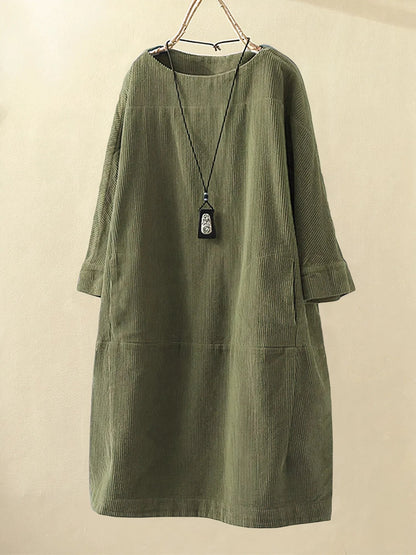 Zophie™ - Robe en Velours Vintage Détendue
