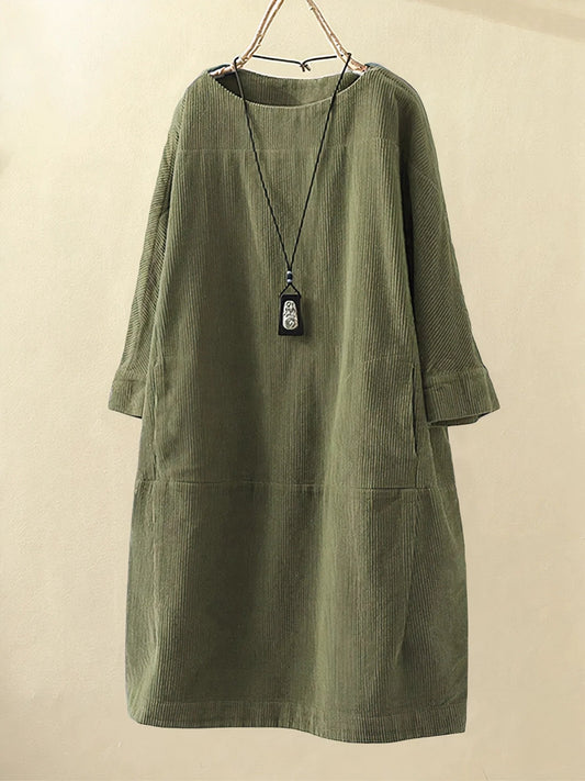 Zophie™ - Robe en Velours Vintage Détendue