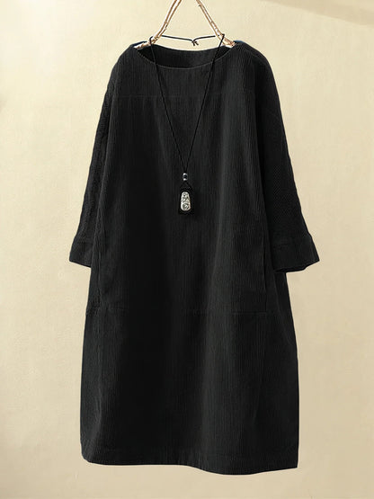 Zophie™ - Robe en Velours Vintage Détendue