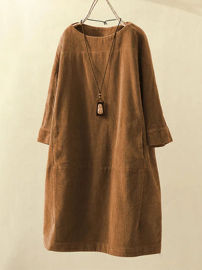 Zophie™ - Robe en Velours Vintage Détendue