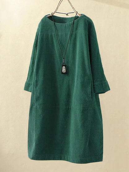 Zophie™ - Robe en Velours Vintage Détendue