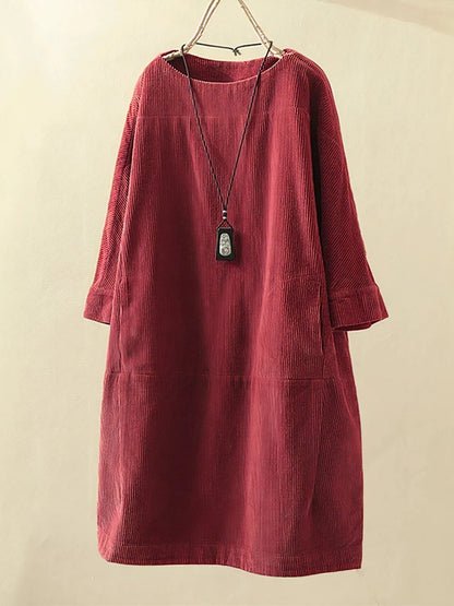 Zophie™ - Robe en Velours Vintage Détendue