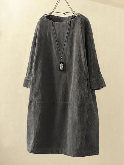 Zophie™ - Robe en Velours Vintage Détendue