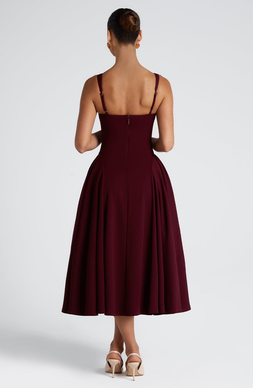 Betty | Robe Midi en Laque Cerise