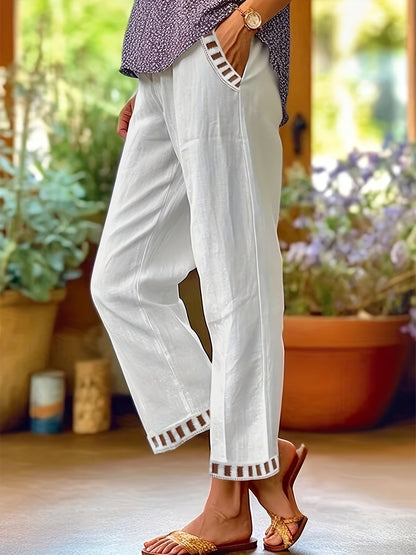 Wren – Pantalon court à taille décontractée avec bord contrasté