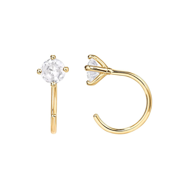 Boucles d'oreilles en forme de cerceau Spark Tip | Or