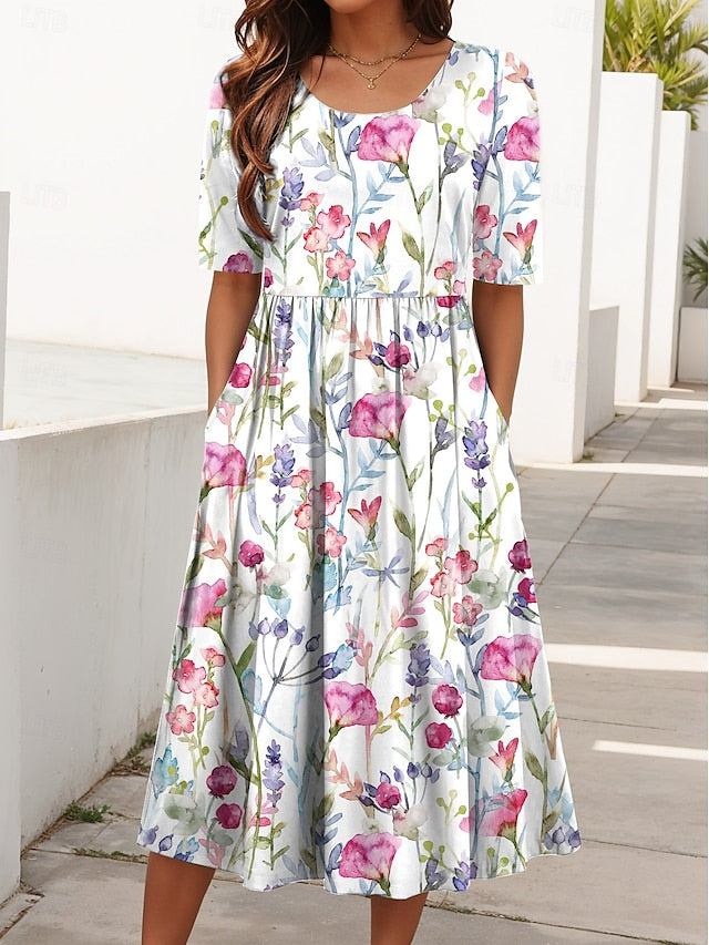 Carlyn | Midi Floral Léger