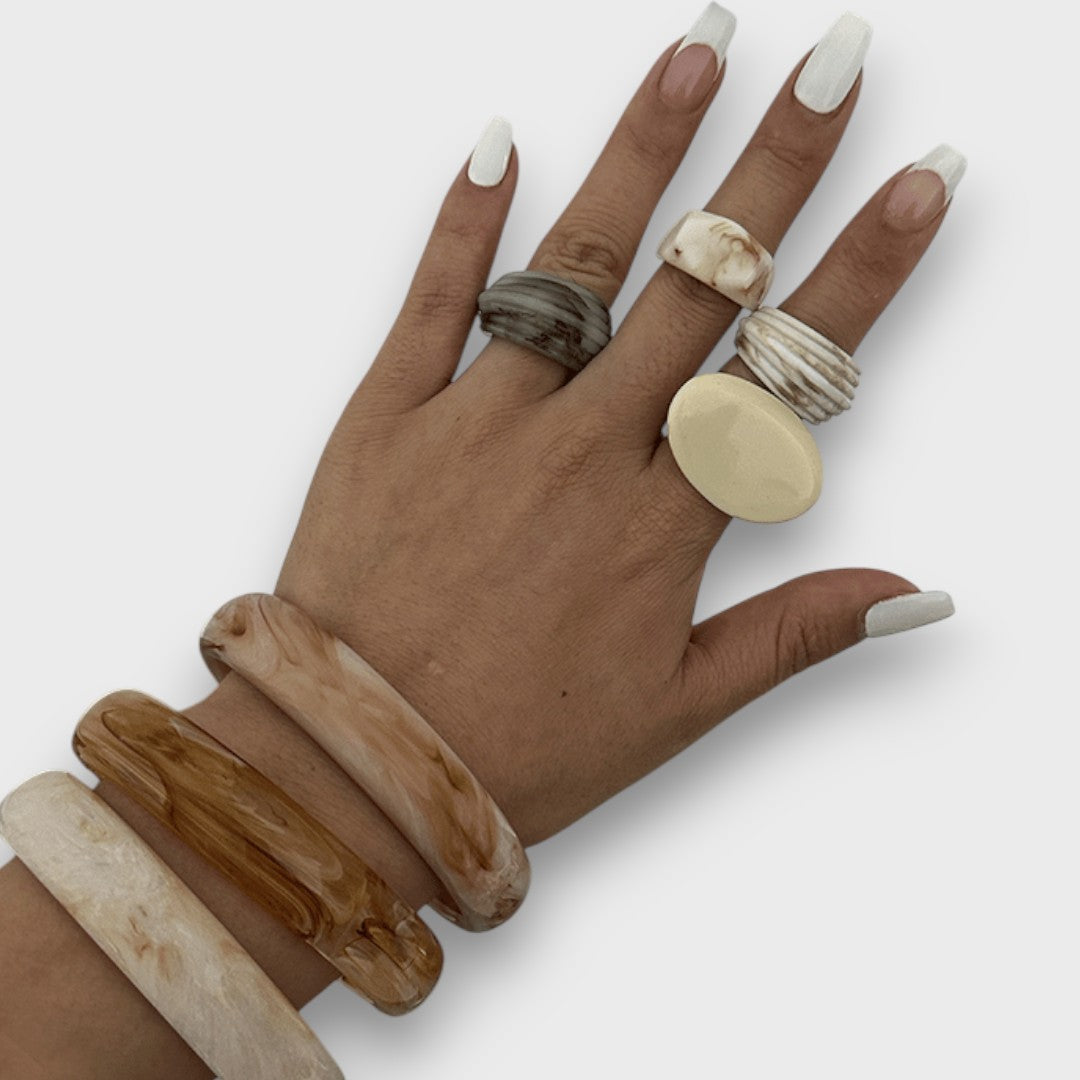 Marisa – Bracelet Vintage avec Effet Marbre