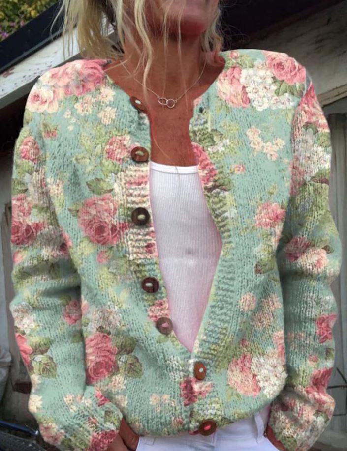 Sanné | Cardigan élégant à imprimé floral