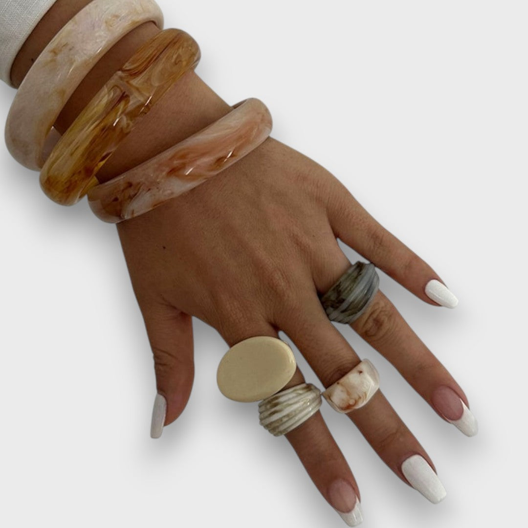 Marisa – Bracelet Vintage avec Effet Marbre