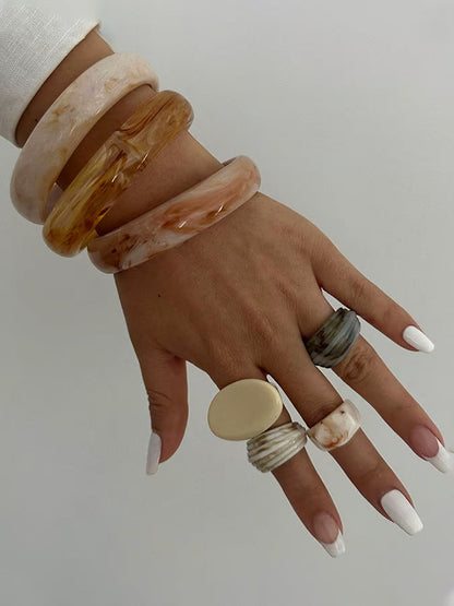 Bracelet en Marbre Ethnique Vintage