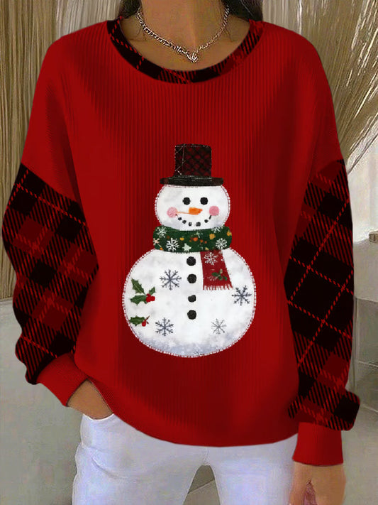 Liv - Pull de Noël avec motif bonhomme de neige