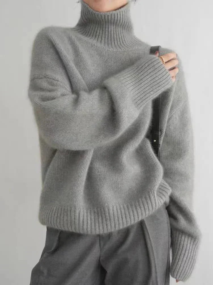 Lisette | Pull col roulé en cachemire