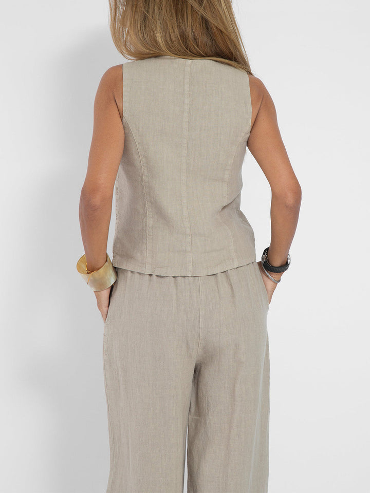 Aira - Ensemble de Gilet Boutonné & Pantalons Amples
