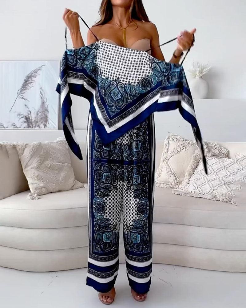 Helen | Ensemble de Vêtements à Deux Pièces avec Haut et Pantalon Élégant Prêt pour les Vacances