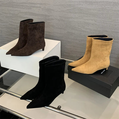 Botas Maria – Belles Bottes en Daim Marron