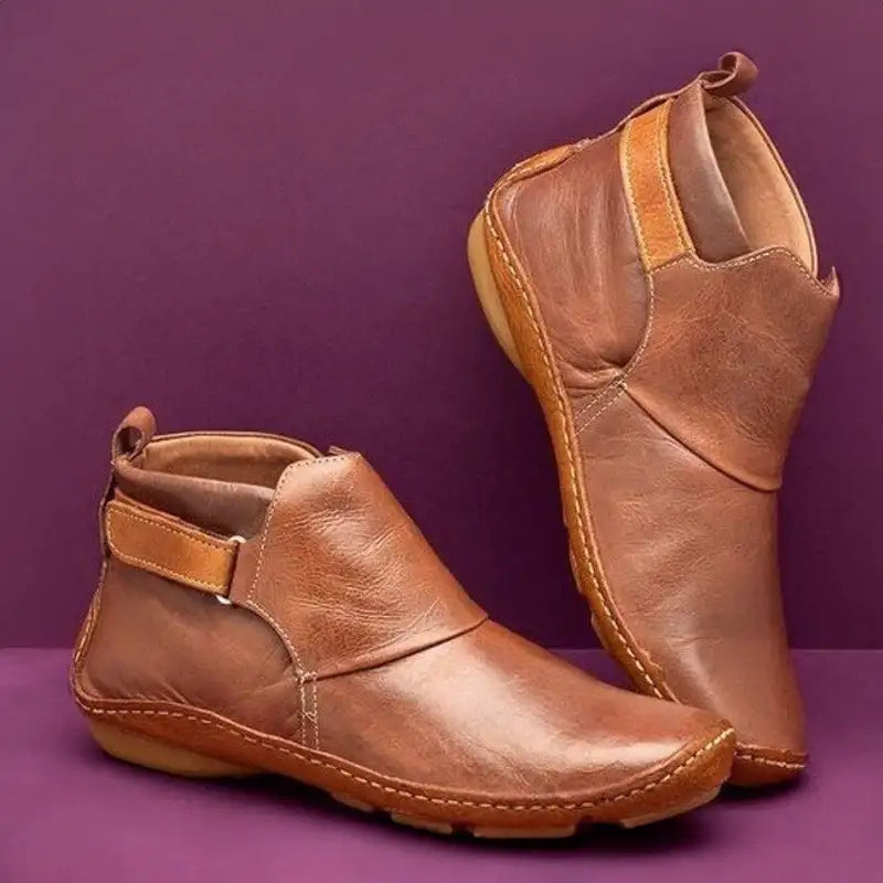 Honorata - Bottines en Cuir Brillant